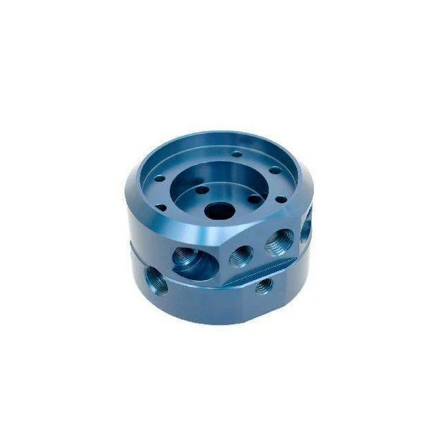Precision CNC Drilling Die Casting Part Alluminio Profilo anodizzato blu personalizzato 